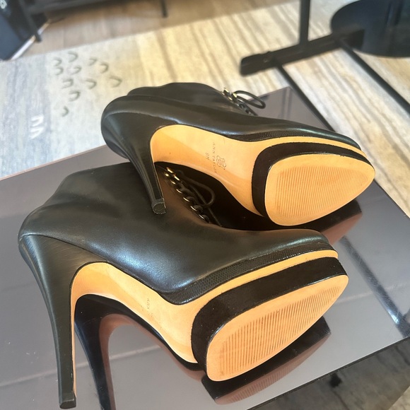 Black Ann Taylor Lace-up Platform Booties - Picture 4 of 5